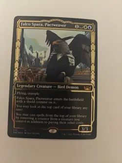 MTG Streets of New Capenna Falco Spara Pactweaver Gilded Foil - Image 1