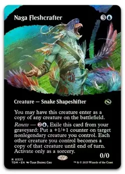 MTG Naga Fleshcrafter Borderless - Tarkir: Dragonstorm #333 - Image 1