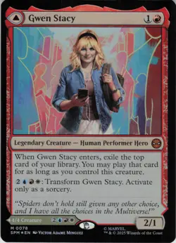 Gwen Stacy M Marvel's Spider-Man 78 NM Foil MTG - Image 1