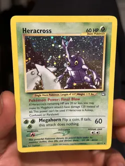 Heracross 6/111 Neo Genesis Holo Pokemon 2000 - Image 1