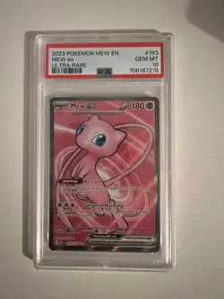 Pokemon Mew EX Ultra Rare Holo Card 193/165 English Edition PSA 10 - Image 1