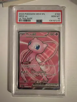 Pokemon Mew EX Ultra Rare Holo Card 193/165 English Edition PSA 10 - Image 2