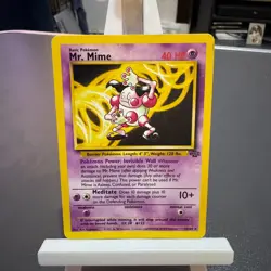 Pokemon Cards: Jungle Rare: Mr. Mime 22/64 TCG 1999 WOTC Vintage - Image 1