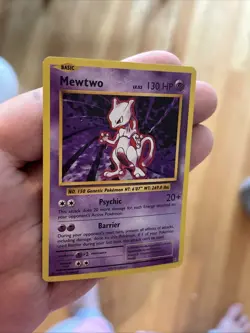 2016 Pokemon XY TCG Mewtwo Evolutions Holo Rare 51/108 Cracked Ice Foil Card - Image 4
