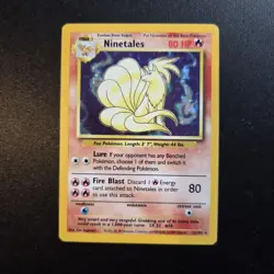 Pokemon Bundle - Ninetales 12/102 Holo Rare Base Set WOTC - Excellent - Image 1
