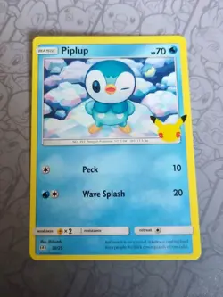Piplup Non Holo Pokemon 25th Anniversary McDonalds 2021 20/25 - Image 1
