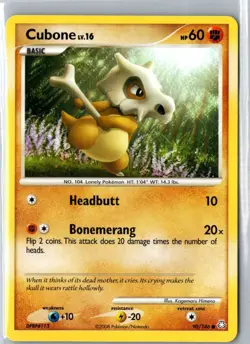 CUBONE 90/146 COMMON LEGENDS AWAKENED POKEMON LP - Image 1