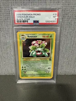 2000 POKEMON PROMO BLACK STAR #13 VENUSAUR-HOLO PSA 7 NM - Image 1