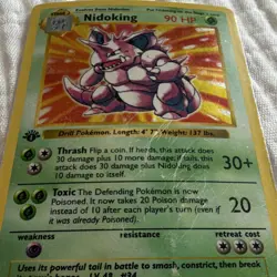 Pokemon Nidoking 1st Edition Base Set Holo Shadowless Rare 11/102 1999 - Image 2