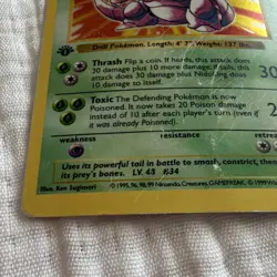Pokemon Nidoking 1st Edition Base Set Holo Shadowless Rare 11/102 1999 - Image 3