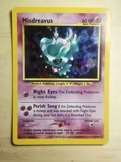 Pokemon Misdreavus Double Holo ERROR Neo Revelation 11/64 MP/LP - Image 1