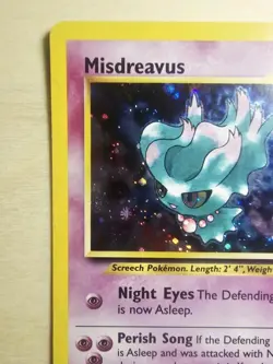 Pokemon Misdreavus Double Holo ERROR Neo Revelation 11/64 MP/LP - Image 4