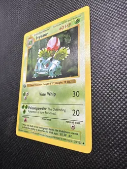 Ivysaur Uncommon 1st Edition Base Set (Shadowless) 030/102 MP Pokemon TCG - Image 4