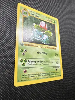 Ivysaur Uncommon 1st Edition Base Set (Shadowless) 030/102 MP Pokemon TCG - Image 5