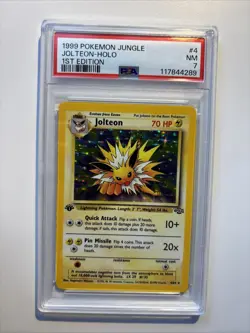 1999 Pokemon Jungle 1st Edition Jolteon Holo PSA 7 - Image 1