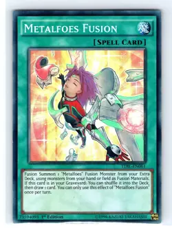 Yugioh TCG Metalfoes Fusion Holo 1st Edition TDIL-EN061 - Image 1