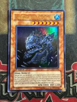 Yugioh Superancient Deepsea King Coelacanth PTDN-EN034 Ultra Rare 1st Ed LP - Image 1