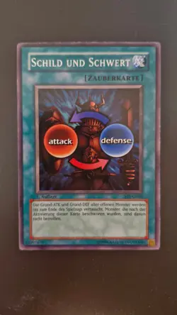 yu-gi-oh! Sammelkarte Deutsch Schild und Schwert 1. Auflage SDJ-G040 - Image 1