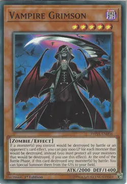 ( VAMPIRE GRIMSON ) - Super - DASA-EN004 - 1st - NM - Yu-Gi-Oh - Dark Saviors - Image 1