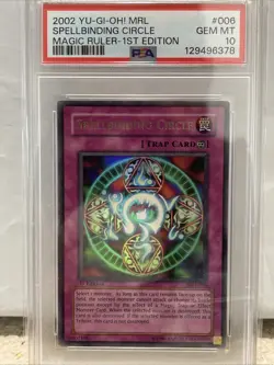 YUGIOH PSA 10 2002 Spellbinding Circle MRL-006 Ultra Rare 1st Edition Low Pop - Image 1