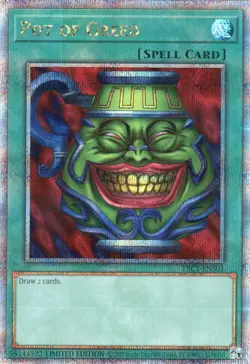 yugioh POT OF GREED TBC1-ENS01 Quarter Century Secret Rare ENGLISCH - Image 1