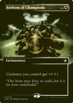 MTG Anthem of Champions (Borderless) Normal NM Foundations Magic 344 - Image 1