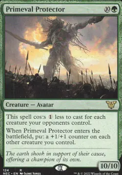 Primeval Protector 2022 MTG #124 Commander/Rare Neon Dynasty Commander - Image 1