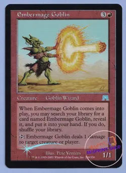 Embermage goblin FOIL Mtg MISPRINT. The XXX rated Misprint. - Image 1