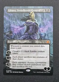 Liliana, Dreadhorde General (Borderless) Foundations 359 Near Mint - Image 1