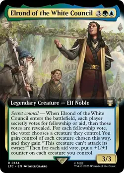 Elrond of the White Council (Extended Art) 134 MTG NM - ltc - Image 1