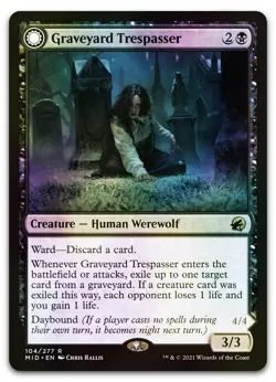 Graveyard Trespasser #104 (Foil) (LP) Midnight Hunt MID Magic MTG - Image 1