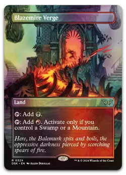 Blazemire Verge (Borderless) #329 (Foil) (NM) Duskmourn DSK Magic MTG - Image 1