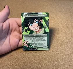Magic the Gathering Alter, Toph The Blind Bandit, Handpainted Altered Art - Image 1
