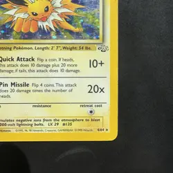 Pokemon Vintage Holo Jolteon 04/64 Jungle 1999 Wizards Of The Coast - Image 4