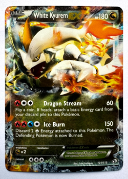 Pokemon TCG White Kyurem EX 101/103 Boundaries Crossed Holo Rare - Image 1