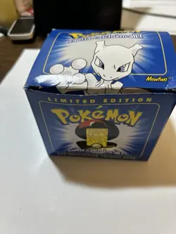 Pokemon Burger King 23k Gold Plated Trading Card Mewtwo Blue Box - Image 4