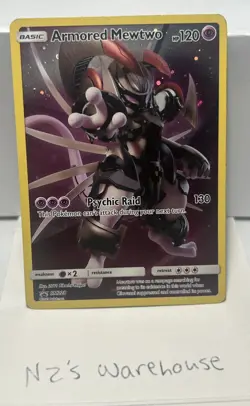 Pokemon TCG Armored Mewtwo Holo Rare Black Star Promo Card SM228 - Image 1