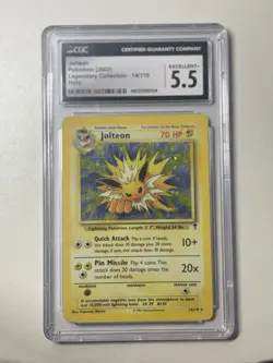 2002 Pokemon TCG Jolteon 14/110 Legendary Collection Holo Rare CGC 5.5 Vintage - Image 1