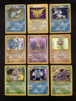 Vintage Pokemon Cards Rare Holo Lot WOTC Era Only - Mewtwo, Vaporeon, Machamp - Image 1