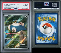 2023 Pokemon SVP EN Snorlax 151 ETB Promo #051 PSA 10 GEM MINT - Image 3