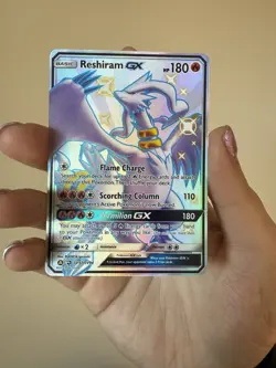 Pokemon TCG Reshiram GX Hidden Fates Shiny Vault Holo Rare Card SV51/SV94 - Image 1