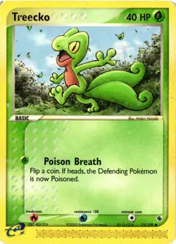 Pokemon TCG Treecko 75/109 Ruby and Sapphire Regular DMG - Image 1