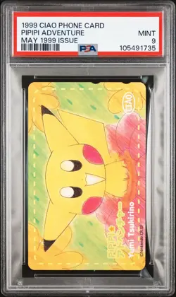 PSA 9 1996 Pokemon Telephone Card Pipipi Adventure Yumi Tsukirino Phone Card - Image 1