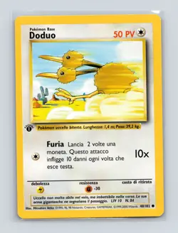 Pokemon TCG Doduo 048/102 Base Set 1st Edition LP Italian - Image 1