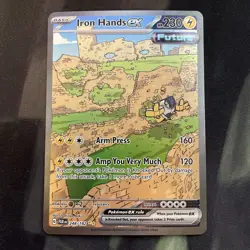 Iron Hands ex Special Illustration Rare SV04: Paradox Rift 248/182 Pokemon Card - Image 1