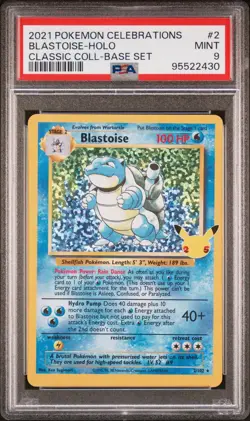 2021 POKEMON CELEBRATIONS CLASSIC COLLECTION #2 BLASTOISE-HOLO - PSA 9 MINT - Image 1