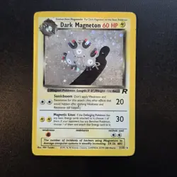 Pokemon Card - Dark Magneton 11/82 Holo Rare Team Rocket Set WOTC - Image 1