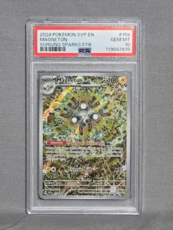2024 Pokemon SVP EN Magneton Surging Sparks ETB GEM MT 10 #159 - Image 1