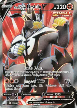 Pokemon Single Strike Urshifu V Full Art Ultra Rare Battle Styles #150/163 NM - Image 1