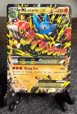 Pokemon TCG M Lucario EX Holo Ultra Rare Card 55/111 Furious Fists - Image 1